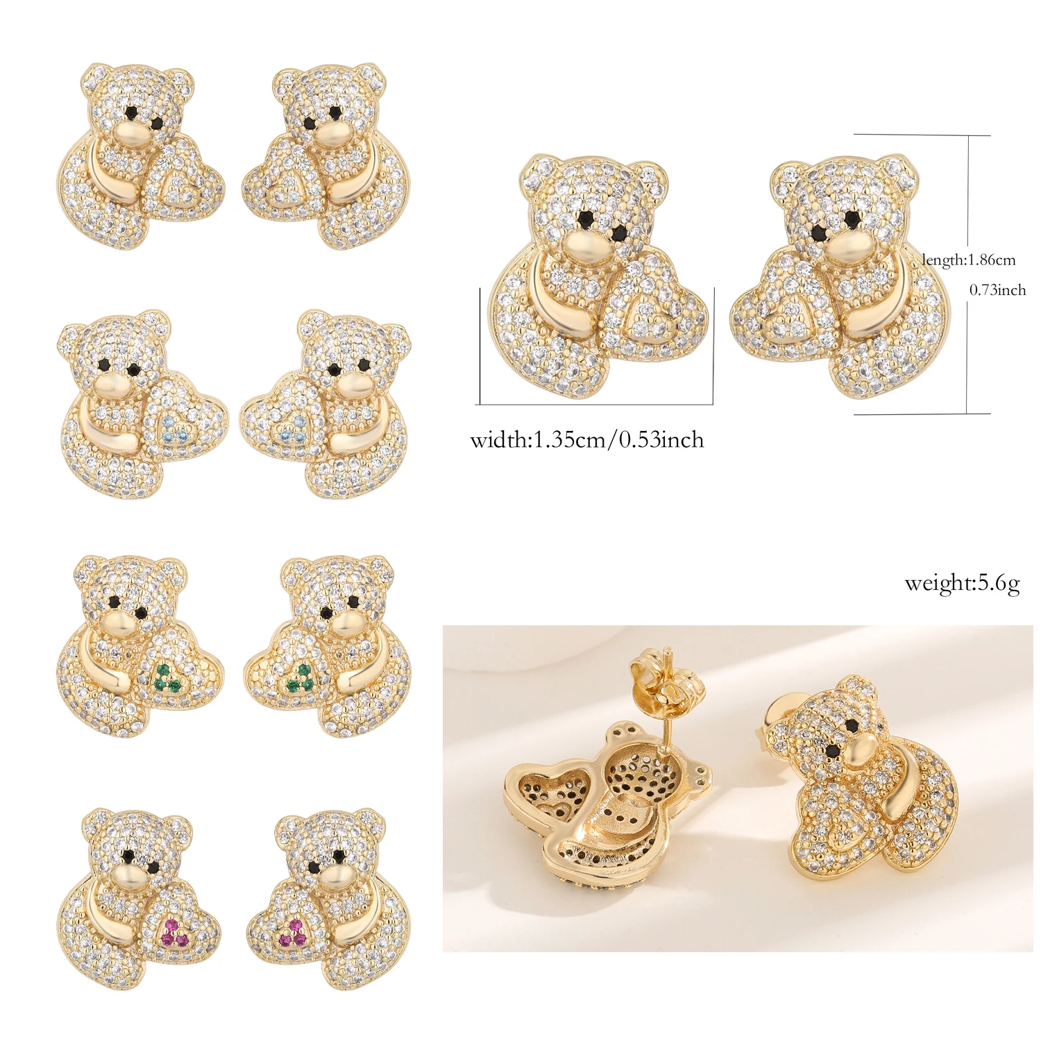 Free Shipping Item Fashion Cute 14K Gold Plated Copper Hand Holding Heart Mini Bear Earrings Women Jewelry Anniversary Gift
Free Shipping Item Fashion Cute 14K Gold Plated Copper Hand Holding Heart Mini Bear Earrings Women Jewelry Anniversary Gift