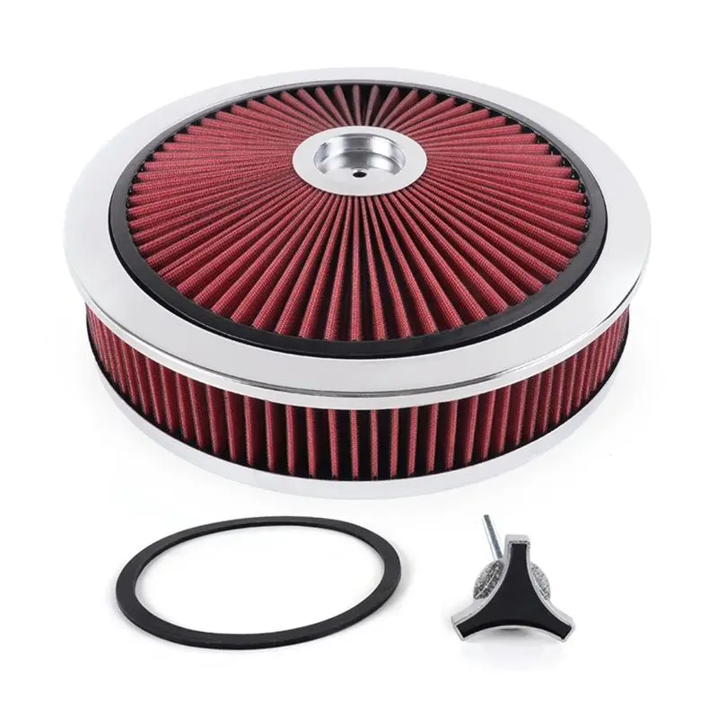 Universal Car 14X3 Air Filter Circle High Flow Air Cleaner Washable 5-1/8 Thread Connection Car Modified Parts-A67F
Universal Car 14X3 Air Filter Circle High Flow Air Cleaner Washable 5-1/8 Thread Connection Car Modified Parts-A67F