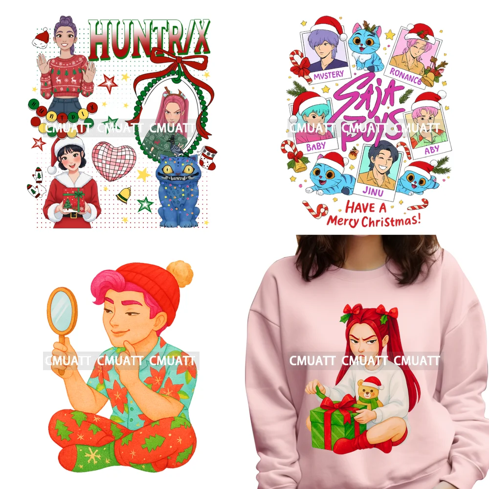 Kpop Hunter Idol Group Festive Anime Band Anime Christmas Iron on DTF Washable Transfers Stickers Ready to Press for Textile 
Kpop Hunter Idol Group Festive Anime Band Anime Christmas Iron on DTF Washable Transfers Stickers Ready to Press for Textile