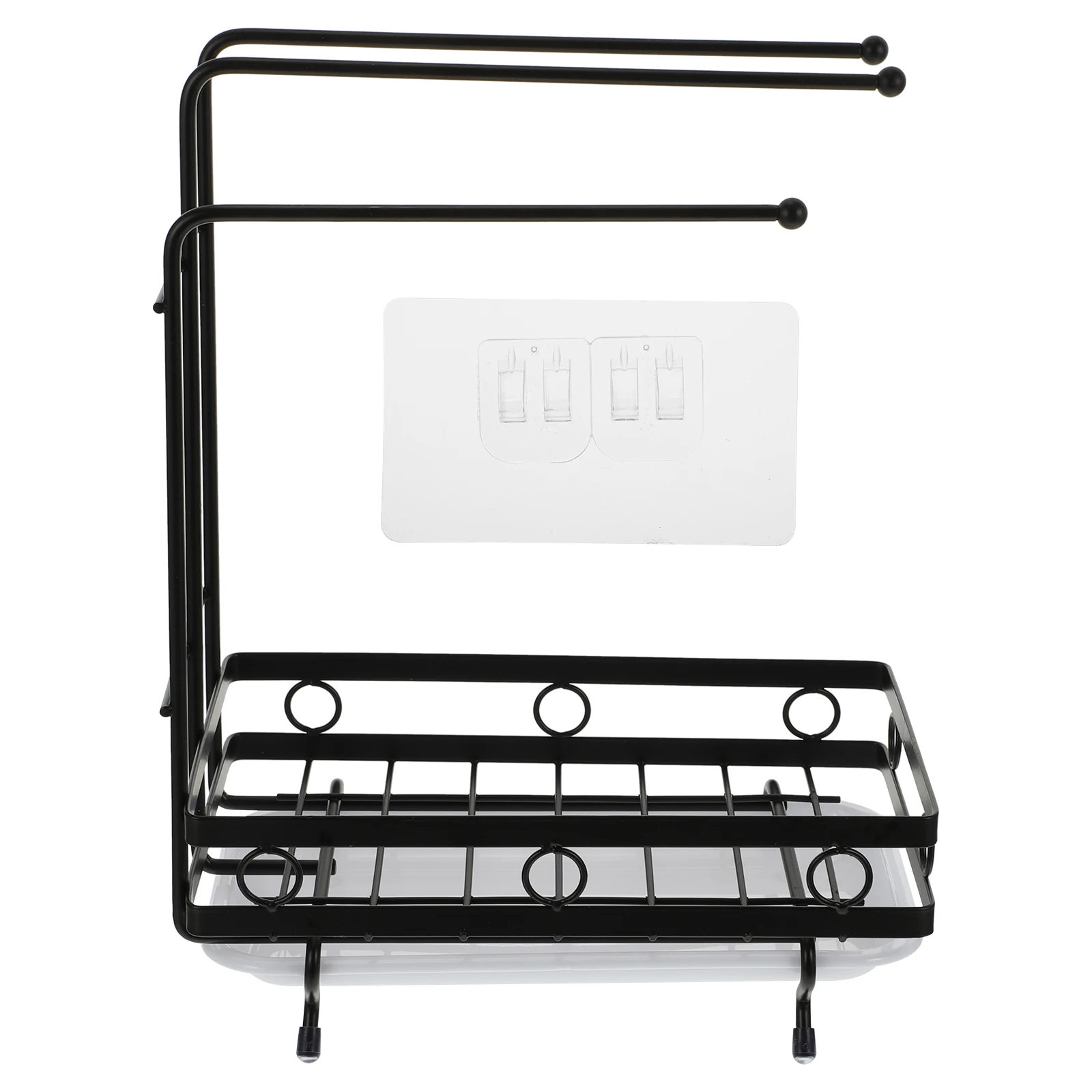 Wall Mount Rag Holder Waterproof Sponge Shelf Carbon Steel Kitchen Storage Rack Dry Hygienic Long Term Use Practical
Wall Mount Rag Holder Waterproof Sponge Shelf Carbon Steel Kitchen Storage Rack Dry Hygienic Long Term Use Practical