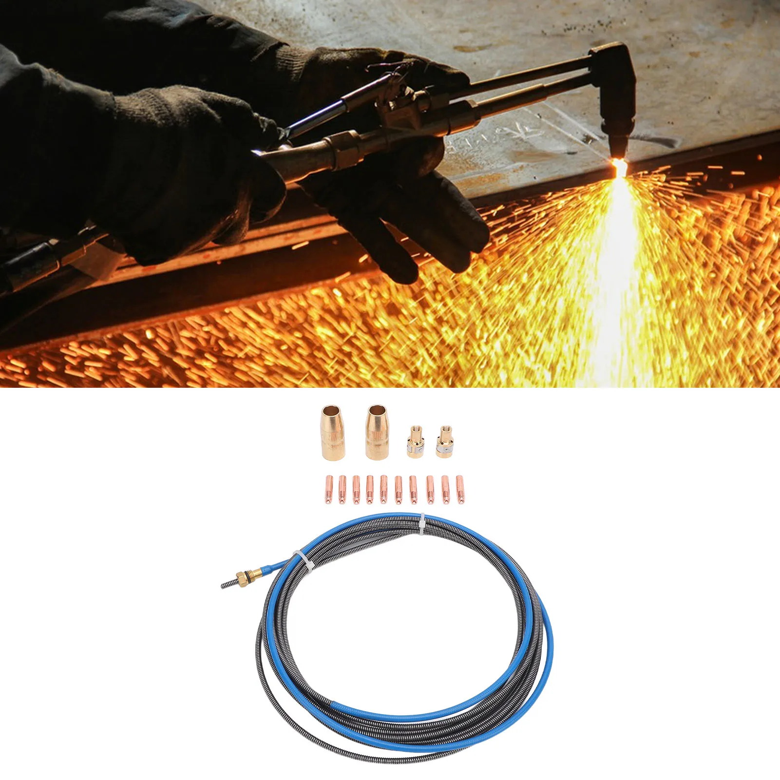 MIG Welding Gun Consumables Diffuser Liner MIG Welding Gun Accessory Kit Replacement 194011 15ft Liner Brass for Industrial Use
MIG Welding Gun Consumables Diffuser Liner MIG Welding Gun Accessory Kit Replacement 194011 15ft Liner Brass for Industrial Use