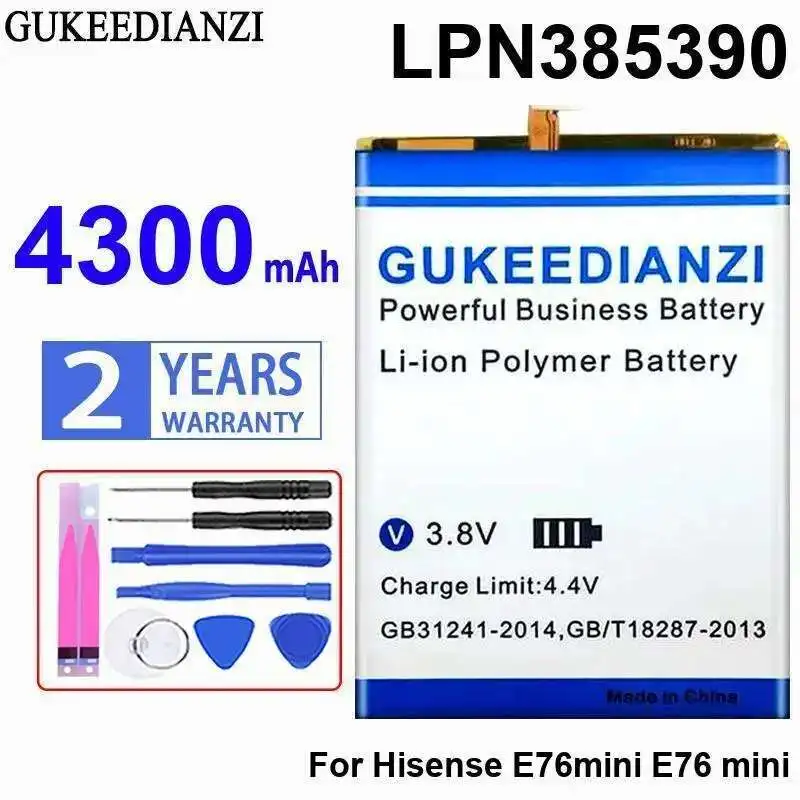LPN385390 Mobile Phone Battery Reliable Power For Hisense E76mini E76 Mini 4300mAh
LPN385390 Mobile Phone Battery Reliable Power For Hisense E76mini E76 Mini 4300mAh