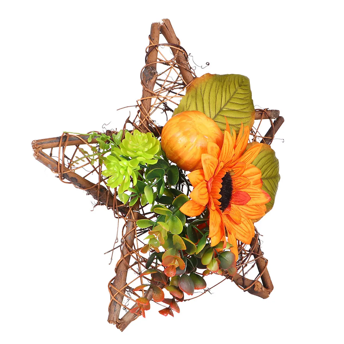 Wooden Five pointed Decor Retro Wicker Rattan Adornment Natural Halloween Home Wedding Sunflower Pumpkin
Wooden Five pointed Decor Retro Wicker Rattan Adornment Natural Halloween Home Wedding Sunflower Pumpkin