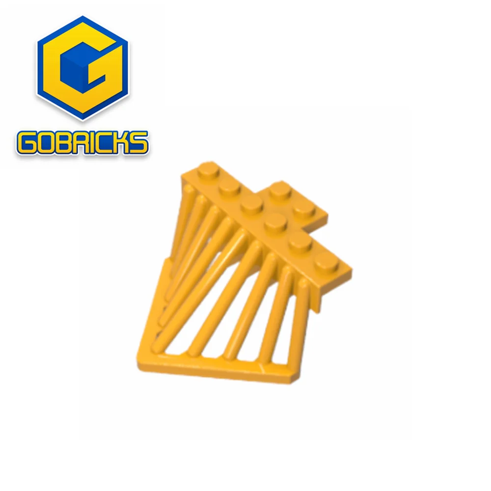 Gobricks GDS-M278 Train Cow Catcher, Plate Special 2 x 6 with Sloped Bars compatible with lego 90201 Educational Building Blocks
Gobricks GDS-M278 Train Cow Catcher, Plate Special 2 x 6 with Sloped Bars compatible with lego 90201 Educational Building Blocks