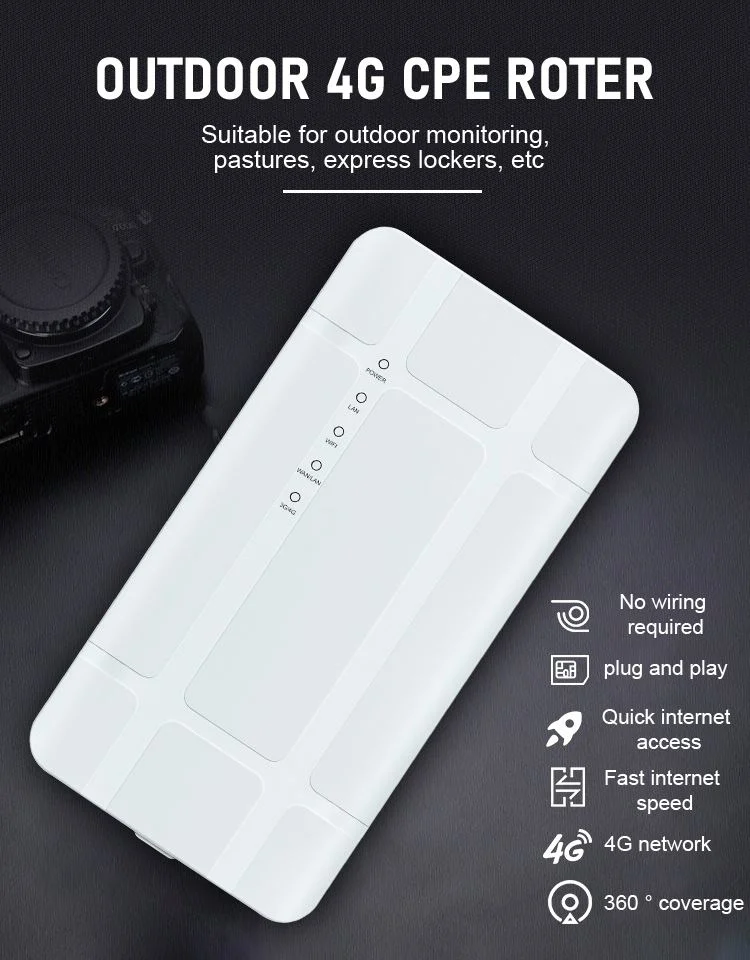 4g LTE Outdoor CPE Router High Speed Outdoor Wireless 300mbps Cat4 2.4G With SIM Card Slot
4g LTE Outdoor CPE Router High Speed Outdoor Wireless 300mbps Cat4 2.4G With SIM Card Slot