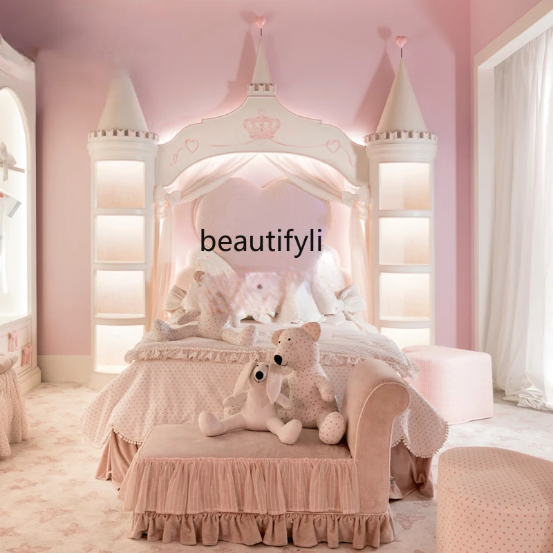 CXH European-Style Solid Wood Heart-Shaped Bed Fabric Soft Bag Princess Bed Pink Peach Heart Single Double Bed
CXH European-Style Solid Wood Heart-Shaped Bed Fabric Soft Bag Princess Bed Pink Peach Heart Single Double Bed