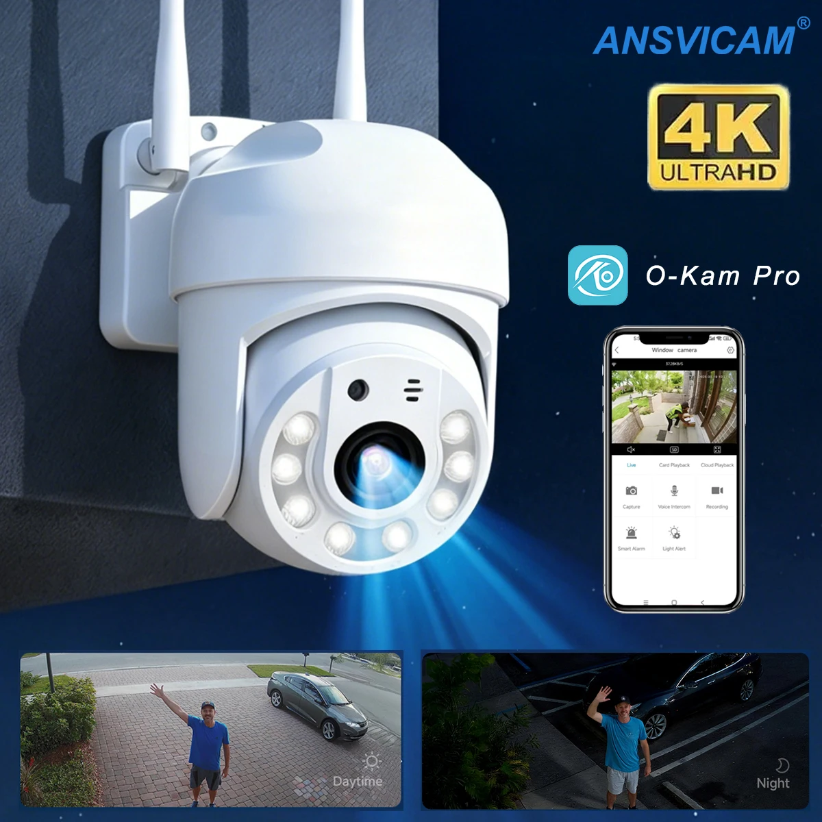 8MP 4K Speed Dome Auto Tracking PTZ Camera Wireless Outdoor Security IP Cam with 5MP Option Smart Home WiFi Surveillance Monitor
8MP 4K Speed Dome Auto Tracking PTZ Camera Wireless Outdoor Security IP Cam with 5MP Option Smart Home WiFi Surveillance Monitor