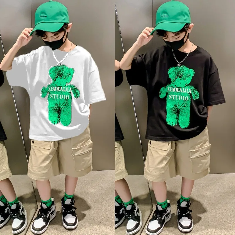 Children Boy Clothes Set Kid Boys Cartoon Bear Tshirts and Shorts 2 Pieces Suit Animal Print Top Bottom Suit Tracksuits
Children Boy Clothes Set Kid Boys Cartoon Bear Tshirts and Shorts 2 Pieces Suit Animal Print Top Bottom Suit Tracksuits