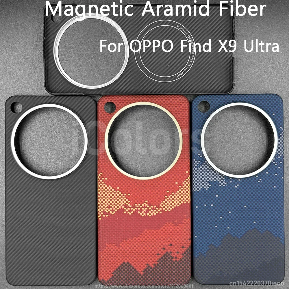 for OPPO Find X9 Ultra Case Glass Version Aramid Carbon Fiber Case Magnetic with MagSafe Ultra thin Lightweight Protective Cover
for OPPO Find X9 Ultra Case Glass Version Aramid Carbon Fiber Case Magnetic with MagSafe Ultra thin Lightweight Protective Cover