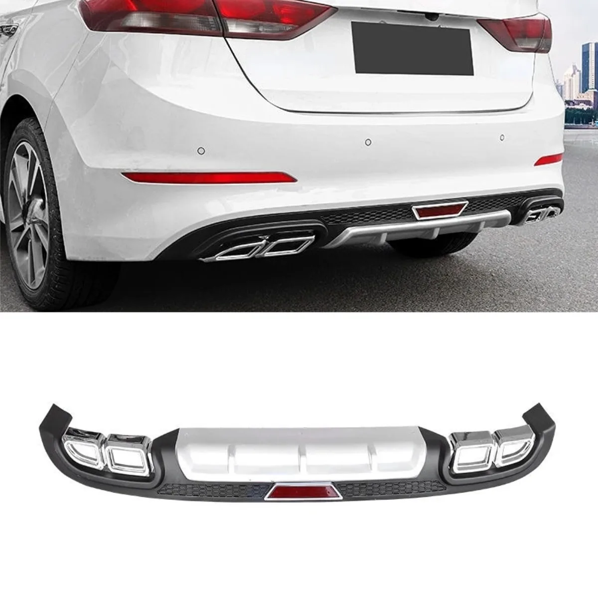 For Hyundai Elantra 2016-2020 Car Rear Bumper Spoiler Lip Diffuser Modification Part Bumper Guard Protector Cover Accessories
For Hyundai Elantra 2016-2020 Car Rear Bumper Spoiler Lip Diffuser Modification Part Bumper Guard Protector Cover Accessories