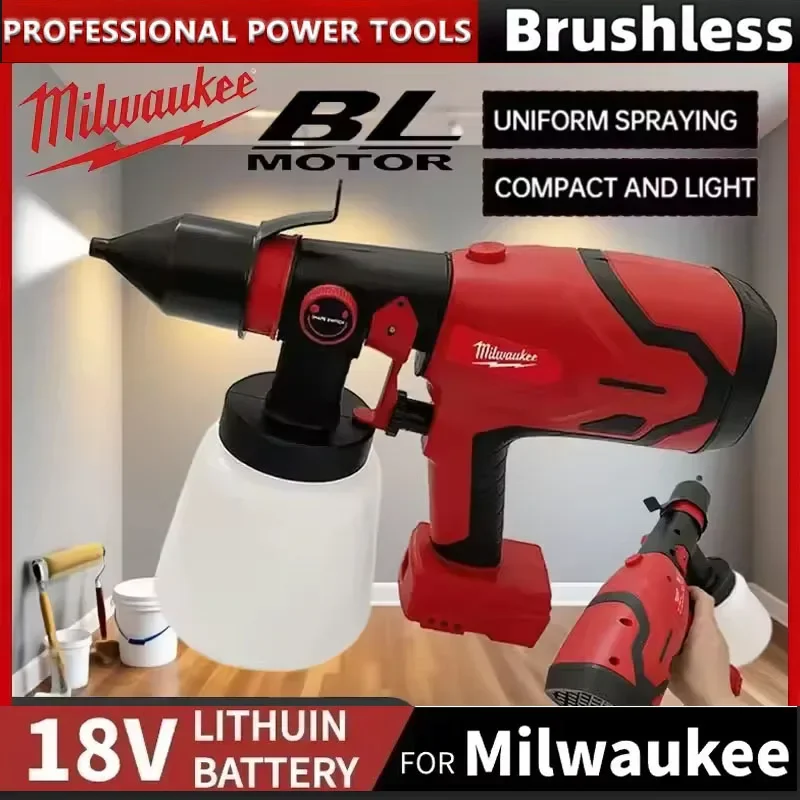Электрический пистолет-распылитель Milwaukee, 800 мл, беспроводной распылитель краски, автомебель, стальное покрытие, аэрограф, совместимый красный электрический распылитель
Электрический пистолет-распылитель Milwaukee, 800 мл, беспроводной распылитель краски, автомебель, стальное покрытие, аэрограф, совместимый красный электрический распылитель