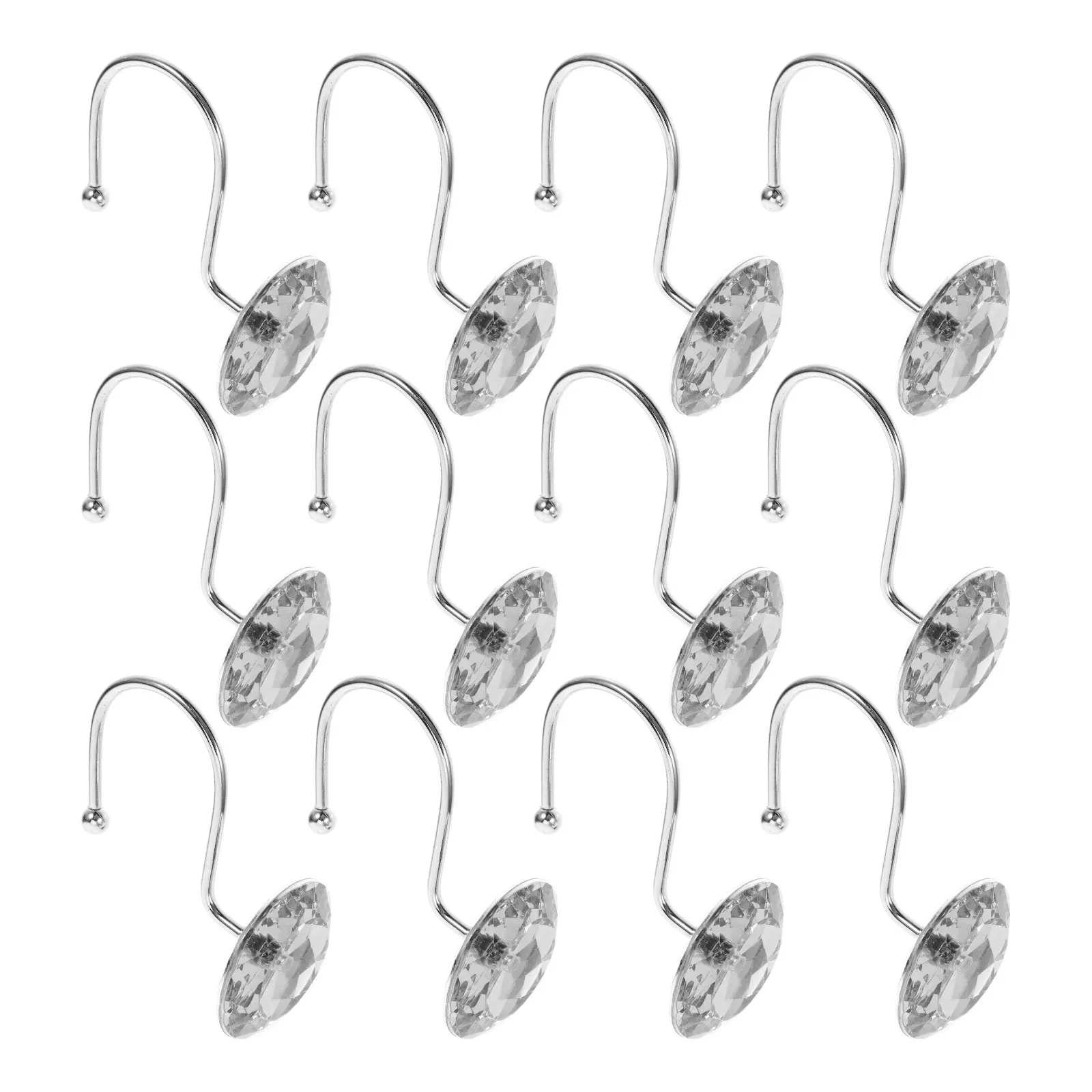 12pcs Shower Curtain Hooks Acrylic Stainless Steel Colored Transparent Bathroom Rod Hangers Household Styles
12pcs Shower Curtain Hooks Acrylic Stainless Steel Colored Transparent Bathroom Rod Hangers Household Styles