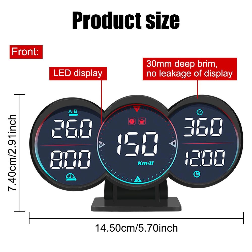 Car Water Oil Temp Alarm For All Car Speedometer Odometer GPS Head-Up Display HUD G17 Overspeed Diagnotstic Speed Meter
Car Water Oil Temp Alarm For All Car Speedometer Odometer GPS Head-Up Display HUD G17 Overspeed Diagnotstic Speed Meter