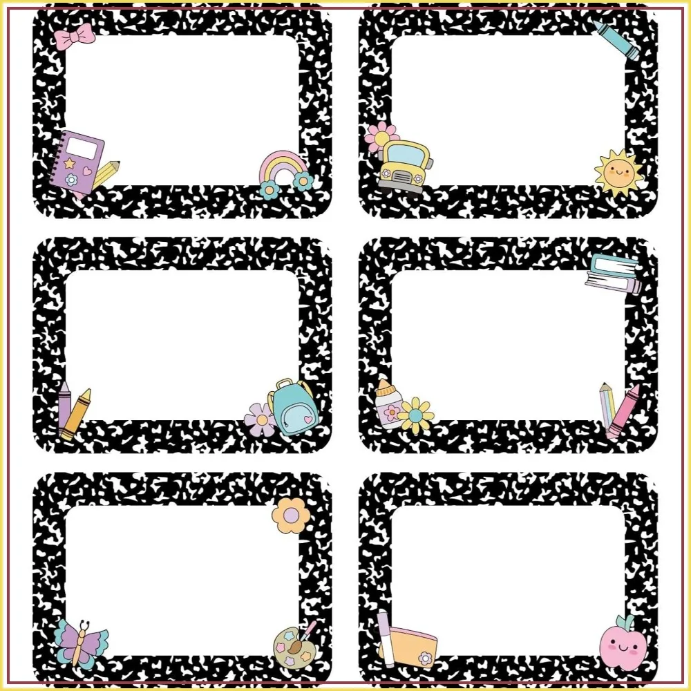 144 Pieces Name Tag Stickers, 3.5 x 2.5 Inches, Classroom Office Decor, Black and White Border, Back to School Labels
144 Pieces Name Tag Stickers, 3.5 x 2.5 Inches, Classroom Office Decor, Black and White Border, Back to School Labels