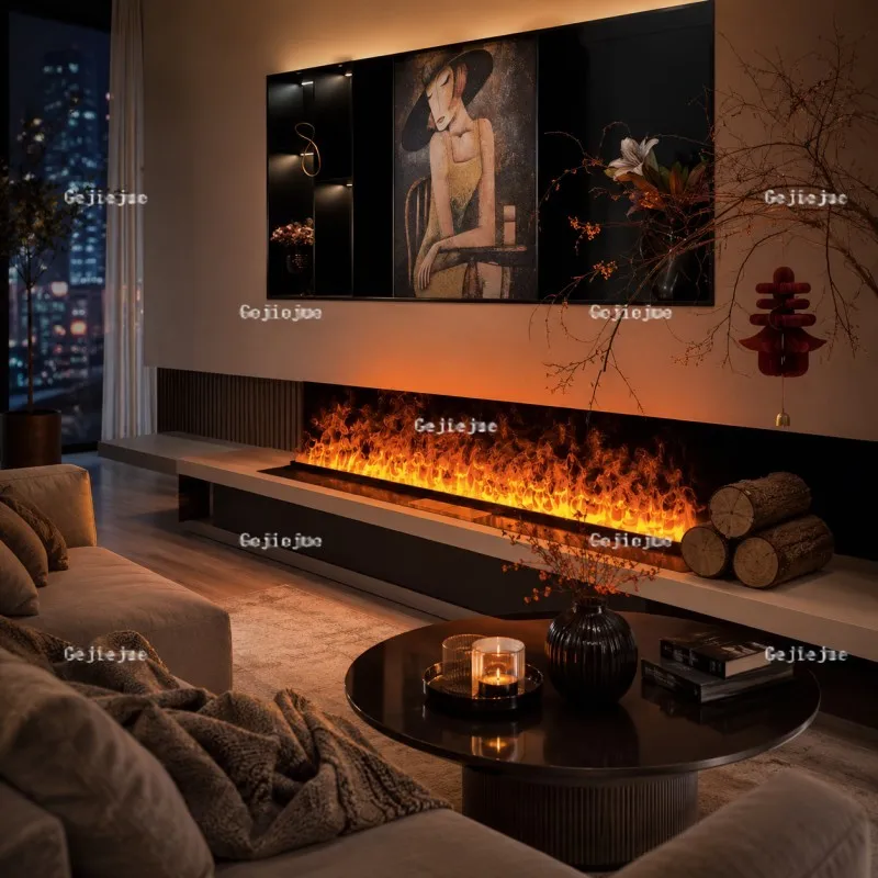Luxury 3D Electric Water Mist Fireplace Smart Voice Control Recessed Water Vapor Electric Fireplace 3D Flame Effect fireplace
Luxury 3D Electric Water Mist Fireplace Smart Voice Control Recessed Water Vapor Electric Fireplace 3D Flame Effect fireplace