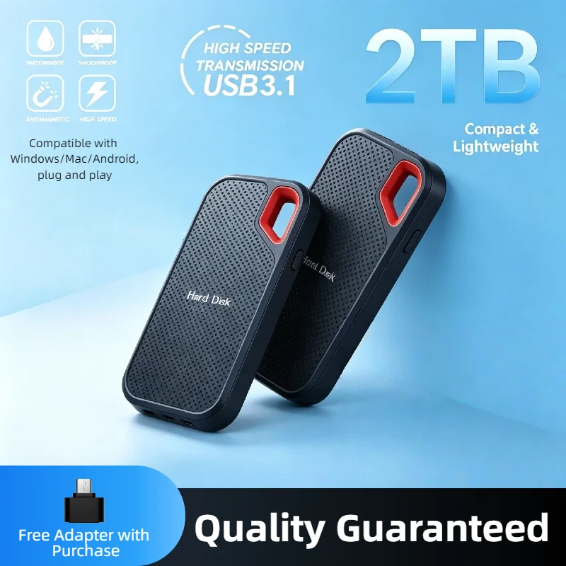 External Drive 2TB E61 SSD Ultra Lightweight Pocket Sized Plug and Play No Driver for Mac Windows Linux Laptop Studio
External Drive 2TB E61 SSD Ultra Lightweight Pocket Sized Plug and Play No Driver for Mac Windows Linux Laptop Studio