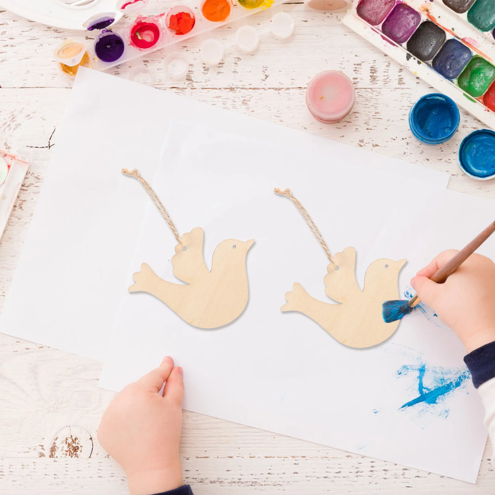 20Pcs Wood Bird Ornaments Unpainted Unfinished Wooden Bird Slices Pre-Drilled Hole Natural Jute Twine for DIY Crafts Wedding
20Pcs Wood Bird Ornaments Unpainted Unfinished Wooden Bird Slices Pre-Drilled Hole Natural Jute Twine for DIY Crafts Wedding