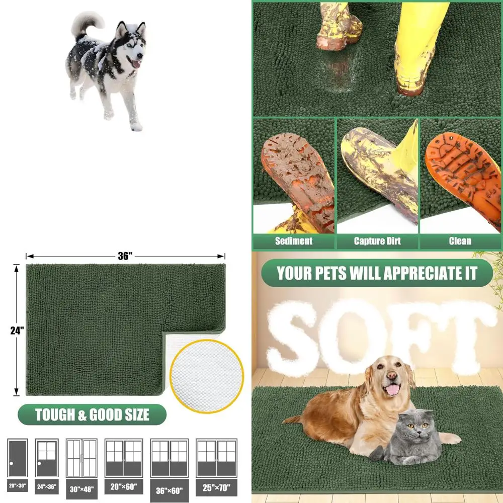 Large Absorbent Outdoor Doormat 71 x 25, Washable Non Slip Indoor Doormat for Muddy Paws, Suitable for Entryway and Patio in Oli
Large Absorbent Outdoor Doormat 71 x 25, Washable Non Slip Indoor Doormat for Muddy Paws, Suitable for Entryway and Patio in Oli