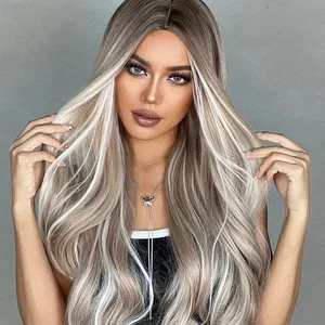 Long Wavy Platinum Ash Blonde Synthetic Wig with Dark Roots Natural Wave Cosplay Party Daily Use Heat Resistant Hair for Women
Long Wavy Platinum Ash Blonde Synthetic Wig with Dark Roots Natural Wave Cosplay Party Daily Use Heat Resistant Hair for Women