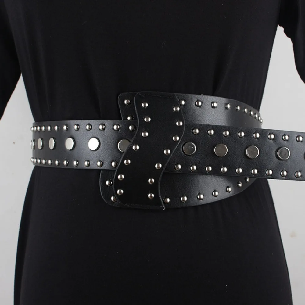 Goth Harajuku Rivet Waistband Y2K Snap Buckle Wide Waistband Korean Style Punk PU Leather Belt Clothing Accessories
Goth Harajuku Rivet Waistband Y2K Snap Buckle Wide Waistband Korean Style Punk PU Leather Belt Clothing Accessories