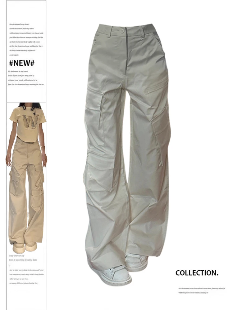 Women's White Cargo Pants Baggy Y2k Streetwear Oversize Jogger Parachute Pants Vintage Harajuku High Waist Trousers Clothes 2024
Women's White Cargo Pants Baggy Y2k Streetwear Oversize Jogger Parachute Pants Vintage Harajuku High Waist Trousers Clothes 2024