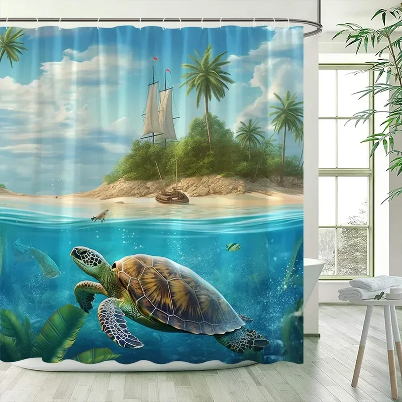 Ocean Sea Turtle Shower Curtains Island Coconut Trees Starfish Oil Painting Art Landscape Polyester Bathroom Curtain Decor XT6@!
Ocean Sea Turtle Shower Curtains Island Coconut Trees Starfish Oil Painting Art Landscape Polyester Bathroom Curtain Decor XT6@!