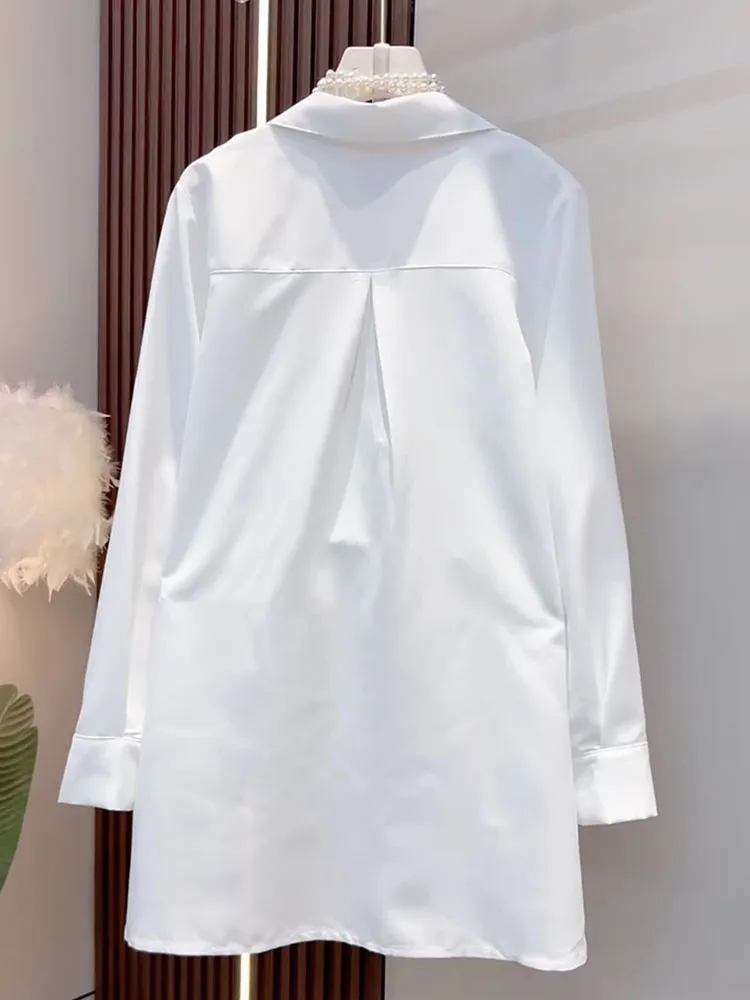 2025 Temperament Blouse Chic Irregular Loose Blouses Tops Women's Clothing Patchwork Lace Heavy Beading Elegant Shirts
2025 Temperament Blouse Chic Irregular Loose Blouses Tops Women's Clothing Patchwork Lace Heavy Beading Elegant Shirts