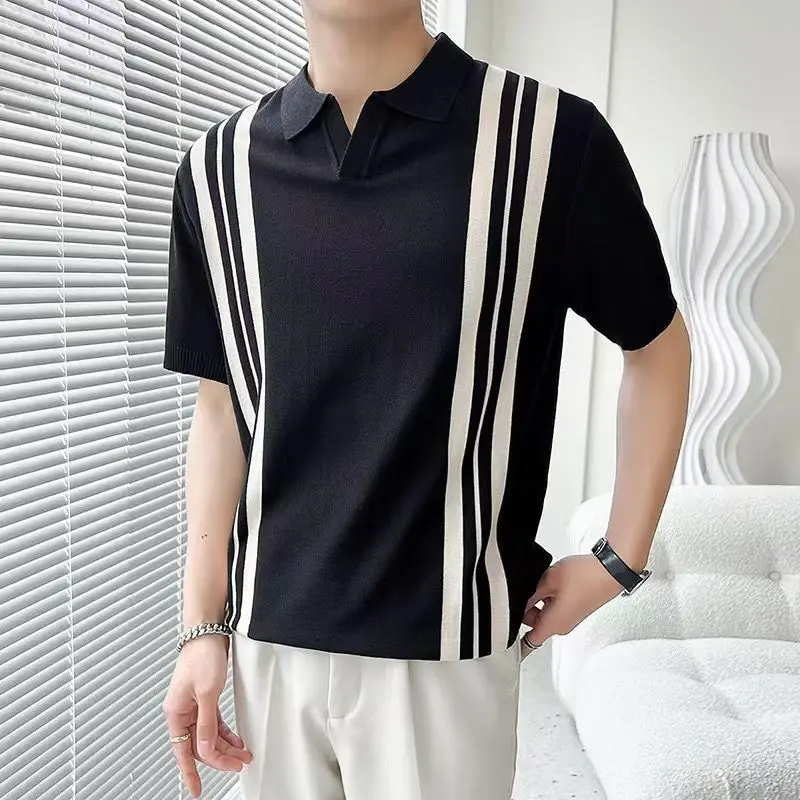 Contrast Color Striped With Collar T Shirt for Men Short Sleeve Slim Fit Man Polo Shirts Hot Xl Men's Clothing 2025 Cool Clothes
Contrast Color Striped With Collar T Shirt for Men Short Sleeve Slim Fit Man Polo Shirts Hot Xl Men's Clothing 2025 Cool Clothes