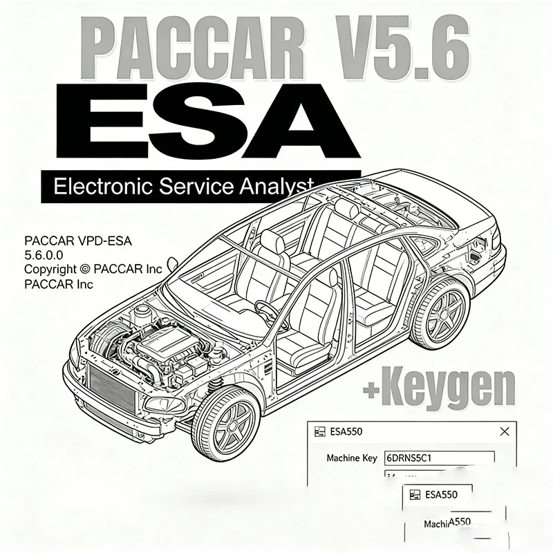 PACCAR V5.6 & ESA Electronic Service Analyst V5.6 obd2 scanner Software free keygen Car Maintenance Tools for unlocking Paccar
PACCAR V5.6 & ESA Electronic Service Analyst V5.6 obd2 scanner Software free keygen Car Maintenance Tools for unlocking Paccar