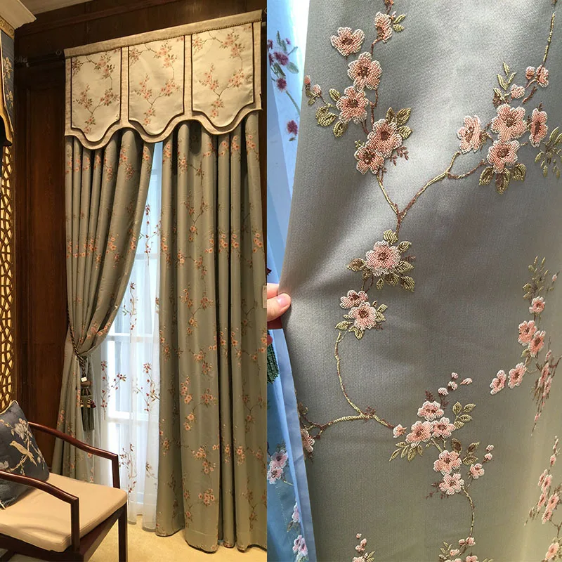 Custom curtain High quality Chinese classical embroidery plum Bossom Jacquard blackout curtain valance tulle panel M1216
Custom curtain High quality Chinese classical embroidery plum Bossom Jacquard blackout curtain valance tulle panel M1216