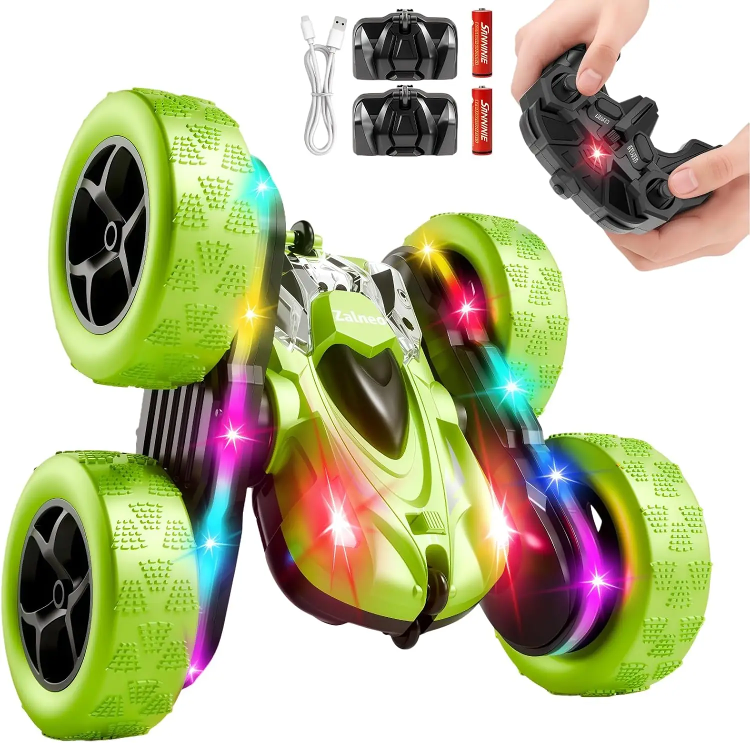 Remote Control Car – 4WD 360° Flip Double‑Sided RC Stunt Car LED Light Bar & USB‑C Modular Battery
Remote Control Car – 4WD 360° Flip Double‑Sided RC Stunt Car LED Light Bar & USB‑C Modular Battery