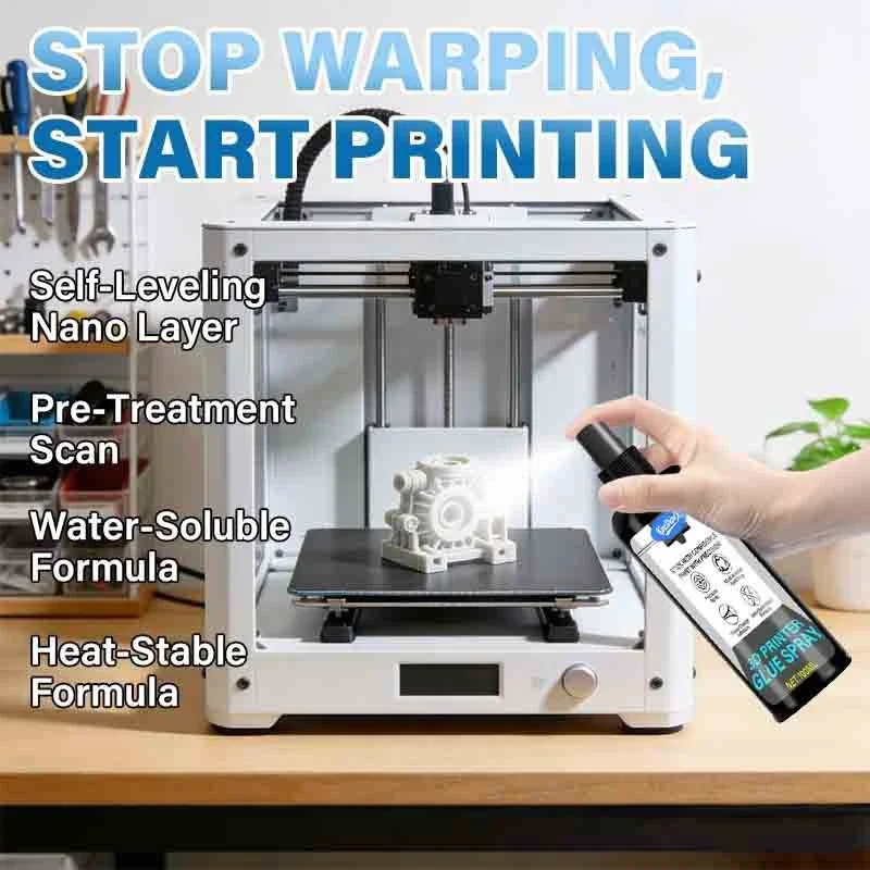 New 100ml 3D Printer Adhesive Spray For PLA/ABS/PETG/TPU Filaments Anti-Warping Enhanced Bed Adhesion Printer Bed Adhesive Spray
New 100ml 3D Printer Adhesive Spray For PLA/ABS/PETG/TPU Filaments Anti-Warping Enhanced Bed Adhesion Printer Bed Adhesive Spray