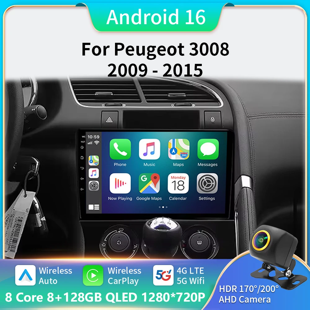 Car Radio for Peugeot 3008 2009-2015 Android 2 Din Stereo Receiver Auto Audio Multimedia Player WIFI 5G Carplay GPS Navigation
Car Radio for Peugeot 3008 2009-2015 Android 2 Din Stereo Receiver Auto Audio Multimedia Player WIFI 5G Carplay GPS Navigation