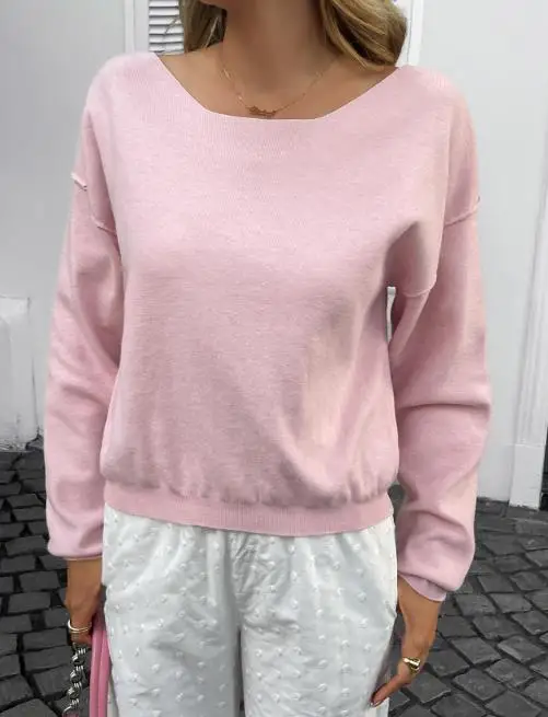 Women's Woolen Long Sleeved Sweater, Vacation Clothing, Autumn and Winter, 2025
Women's Woolen Long Sleeved Sweater, Vacation Clothing, Autumn and Winter, 2025