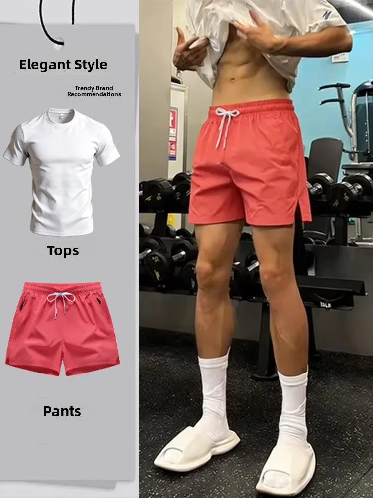 American Style Ice Silk Quick Dry Short Sleeve Shorts Men's Outdoor Cycling Running Set Summer Fitness Sportswear Casual
American Style Ice Silk Quick Dry Short Sleeve Shorts Men's Outdoor Cycling Running Set Summer Fitness Sportswear Casual