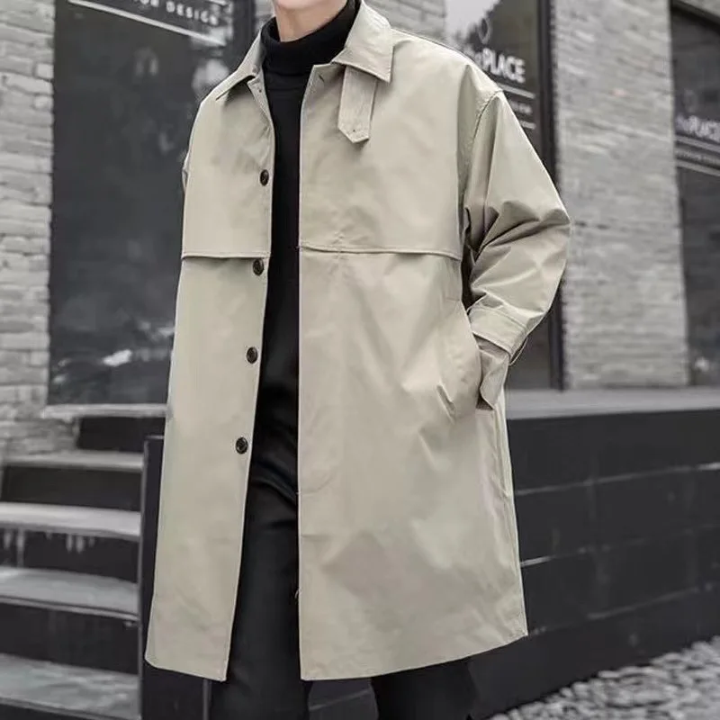 Spring Autumn Men's Long Coat Casual Loose Sle Korean Trendy Brand High-End Feeling Jaet Daily Wear Autumn 2025
Spring Autumn Men's Long Coat Casual Loose Sle Korean Trendy Brand High-End Feeling Jaet Daily Wear Autumn 2025