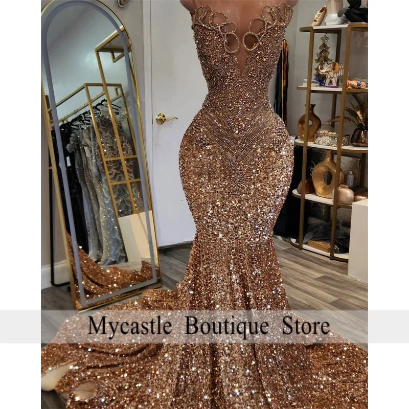 Glitter Velvet Sequins Mermaid Prom Dresses Black Girl Robe Evening Gown Aso Ebi Rhinestone Stone Wedding Party Dress Customized
Glitter Velvet Sequins Mermaid Prom Dresses Black Girl Robe Evening Gown Aso Ebi Rhinestone Stone Wedding Party Dress Customized