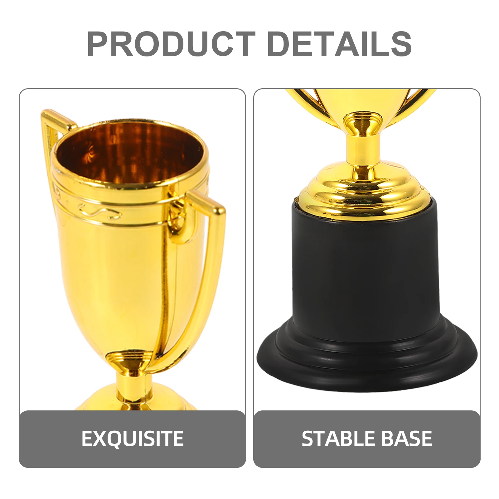 10PCS Plastic Award Trophy Kids Golden Trophy Cup for Party Favors Competition Small Size Elegant Honor
10PCS Plastic Award Trophy Kids Golden Trophy Cup for Party Favors Competition Small Size Elegant Honor