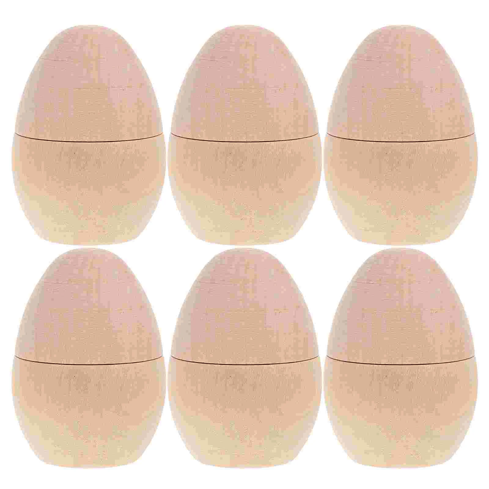 6 Pcs Blank Wooden Eggs Handmade Graffiti Easter Craft Beige Unfinished Wood Hollow Shaped Decorations for Holiday
6 Pcs Blank Wooden Eggs Handmade Graffiti Easter Craft Beige Unfinished Wood Hollow Shaped Decorations for Holiday