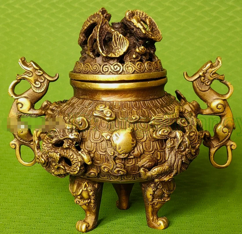 handwork Antique Ancient brass Old statue Dragon Incense Burners Censer
handwork Antique Ancient brass Old statue Dragon Incense Burners Censer