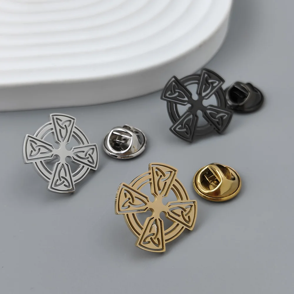 Retro Celtic Cross Brooch for Men Stainless Steel Christian Symbol Badge Pins Jewelry Groom Wedding Accessories
Retro Celtic Cross Brooch for Men Stainless Steel Christian Symbol Badge Pins Jewelry Groom Wedding Accessories