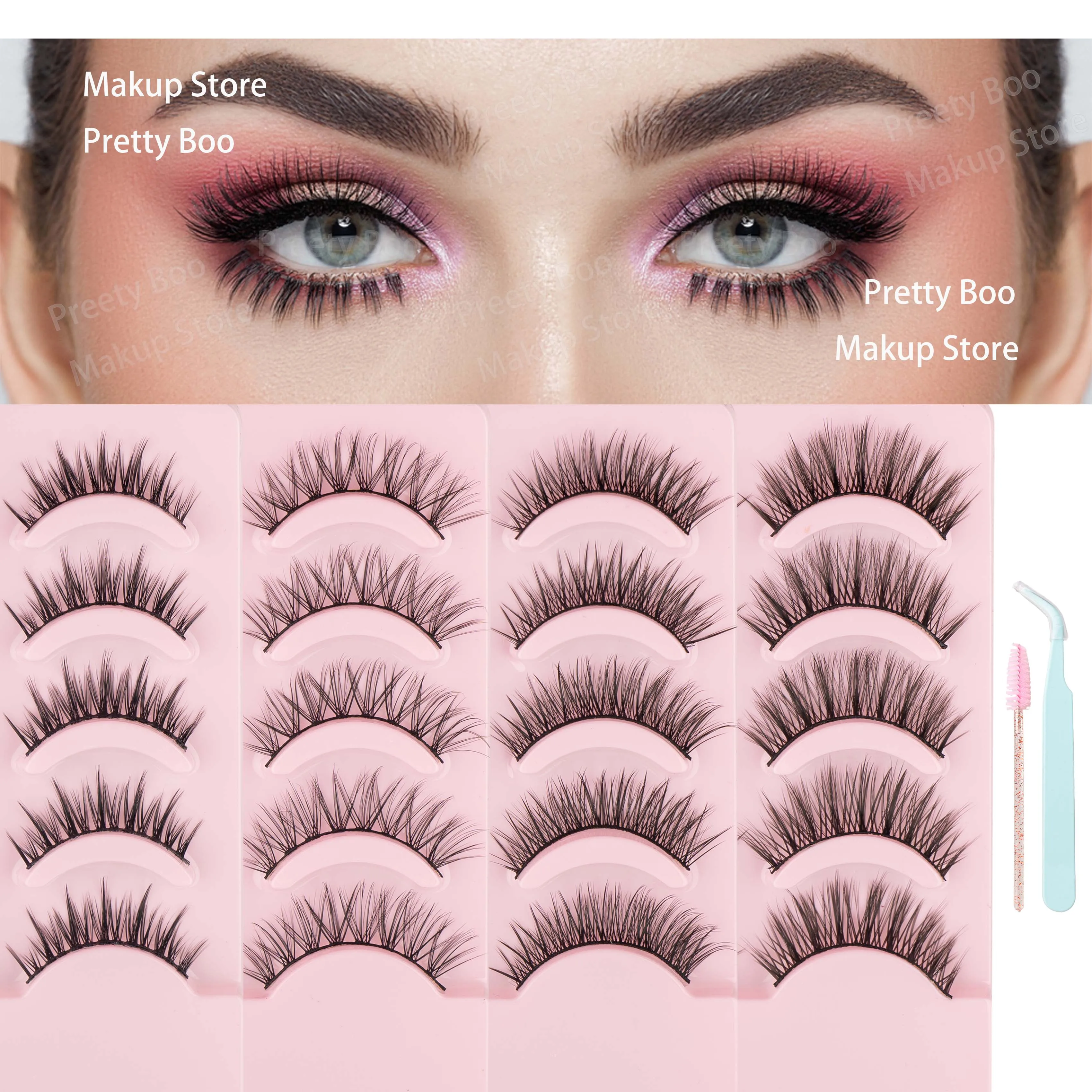 5 Pairs False Eyelashes Cosplay Lashes Manga Eyelashes Soft And Natural Cosmetics Eyelashes Thick Long Daily Fake Lashes Makeup
5 Pairs False Eyelashes Cosplay Lashes Manga Eyelashes Soft And Natural Cosmetics Eyelashes Thick Long Daily Fake Lashes Makeup