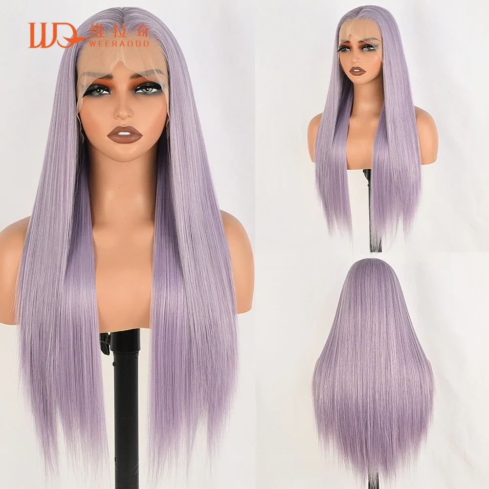 28 Inch Silky Straight Blended Lavender Purple Lace Front Wig 13x4 Lace Frontal Glueless Heat Resistant Synthetic Cosplay Wig
28 Inch Silky Straight Blended Lavender Purple Lace Front Wig 13x4 Lace Frontal Glueless Heat Resistant Synthetic Cosplay Wig
