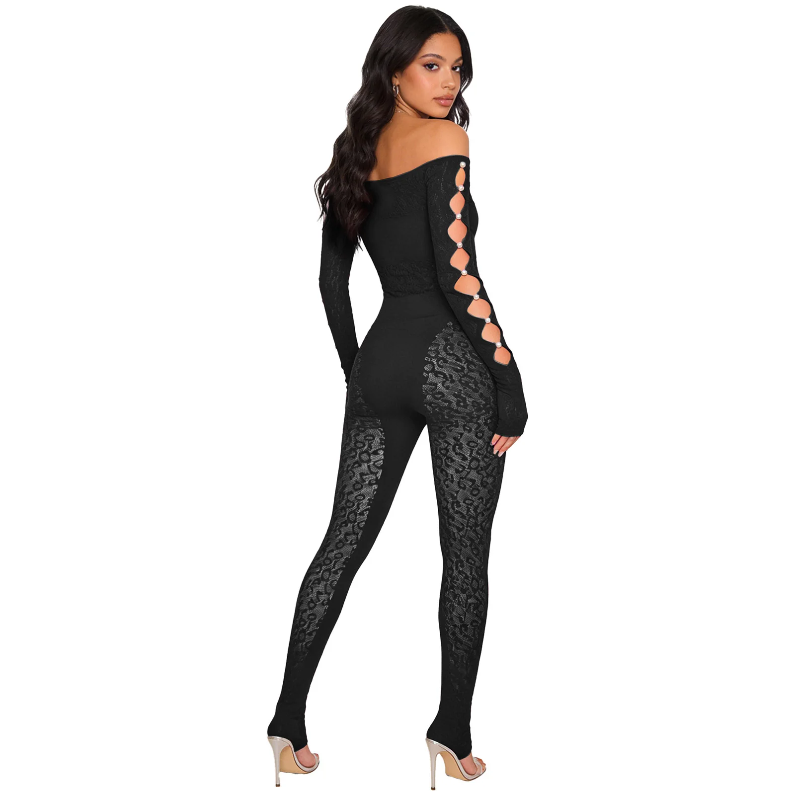 Women Sexy Long Sleeve Fishnet Cutout Body-stockings See-Through Stretchy Tearable Bodysuit for Lingerie Flirting Nightwear
Women Sexy Long Sleeve Fishnet Cutout Body-stockings See-Through Stretchy Tearable Bodysuit for Lingerie Flirting Nightwear
