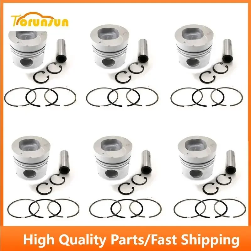 Новый комплект из 6 поршней STD с кольцами 1-12111-745-0, подходит для двигателя Isuzu 6BB1, 102 мм
Новый комплект из 6 поршней STD с кольцами 1-12111-745-0, подходит для двигателя Isuzu 6BB1, 102 мм