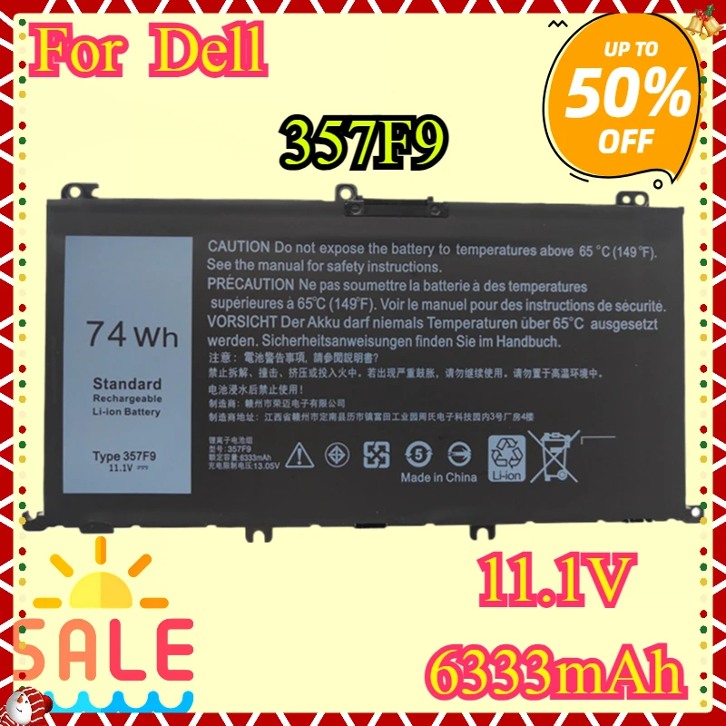New High quality Replacement Battery 357F9 71JF4 For Dell Inspiron 15" 7000 7559 7557 7566 7567 7759 11.1V 6333mAh
New High quality Replacement Battery 357F9 71JF4 For Dell Inspiron 15" 7000 7559 7557 7566 7567 7759 11.1V 6333mAh