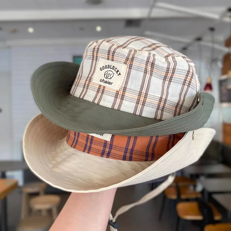 Children Sunscreen Bucket Hat New Summer Boys Girls Plaid Patchwork Sun Hat Outdoor Kids Hat Hip Hop Quick-dry Baby Cap 3-8Y
Children Sunscreen Bucket Hat New Summer Boys Girls Plaid Patchwork Sun Hat Outdoor Kids Hat Hip Hop Quick-dry Baby Cap 3-8Y