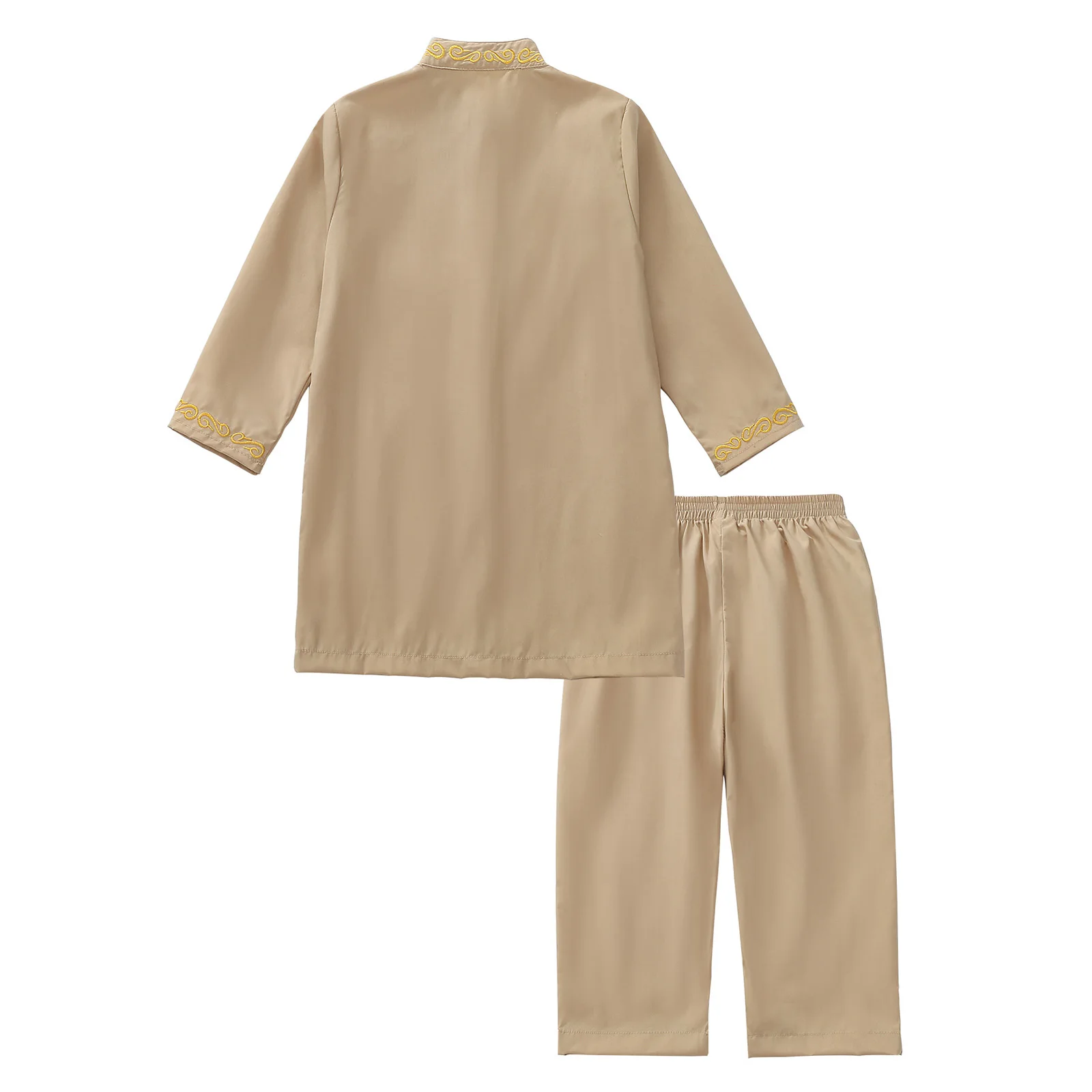 Kids Boys Girls Long Sleeve Zipper Embroidery Trim Robe with Elastic Waistband Pants Ethnic Style Clothes Stage Outfit
Kids Boys Girls Long Sleeve Zipper Embroidery Trim Robe with Elastic Waistband Pants Ethnic Style Clothes Stage Outfit