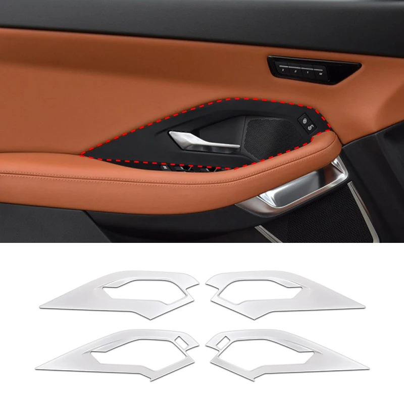 For Jaguar E-PACE 2018 2019 2020 Car door inner handle decorative frame ABS Chrome-plated silver Interior protection accessories
For Jaguar E-PACE 2018 2019 2020 Car door inner handle decorative frame ABS Chrome-plated silver Interior protection accessories