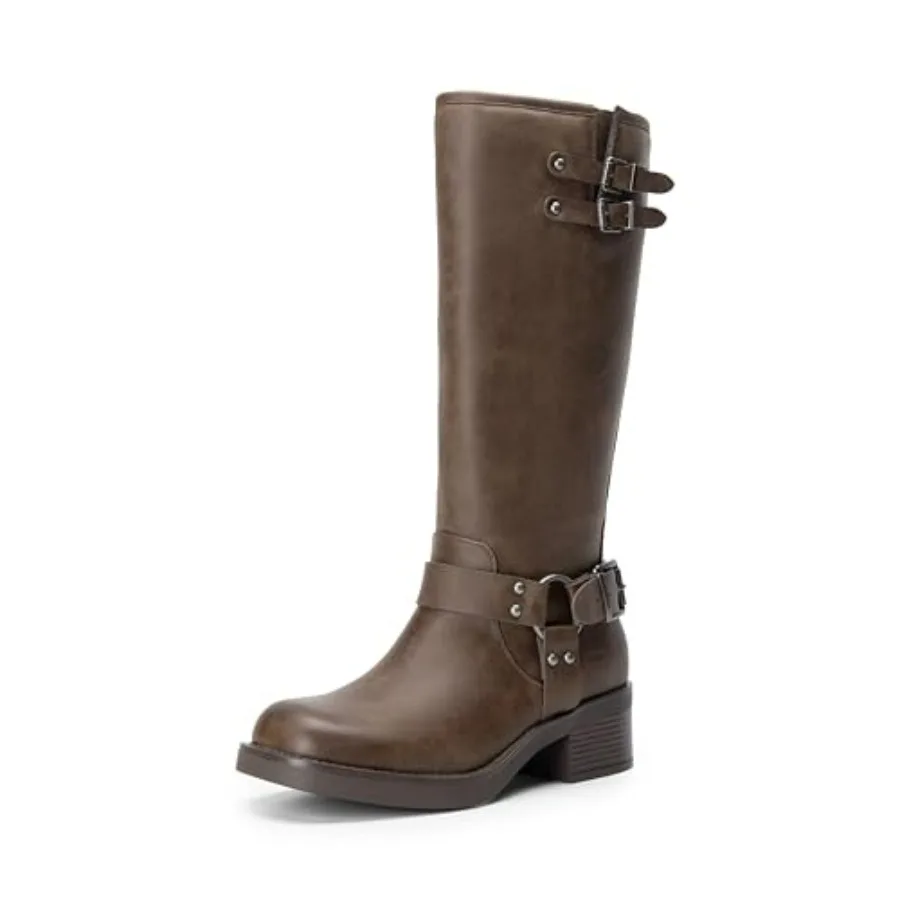 Women's Knee High Boots Combat Boots Goth Boot Lace Up Adjustable Buckles Chunky Low Heel Fall Booties with Side Zipper to Put
Women's Knee High Boots Combat Boots Goth Boot Lace Up Adjustable Buckles Chunky Low Heel Fall Booties with Side Zipper to Put